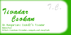 tivadar csokan business card